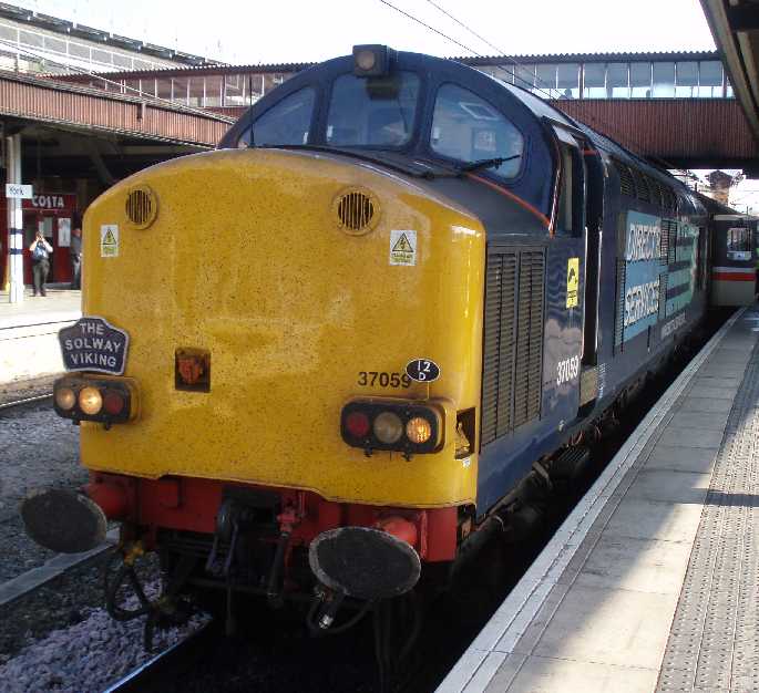 12D RAILTOURS "solway viking" about to depart York 22nd May 2010